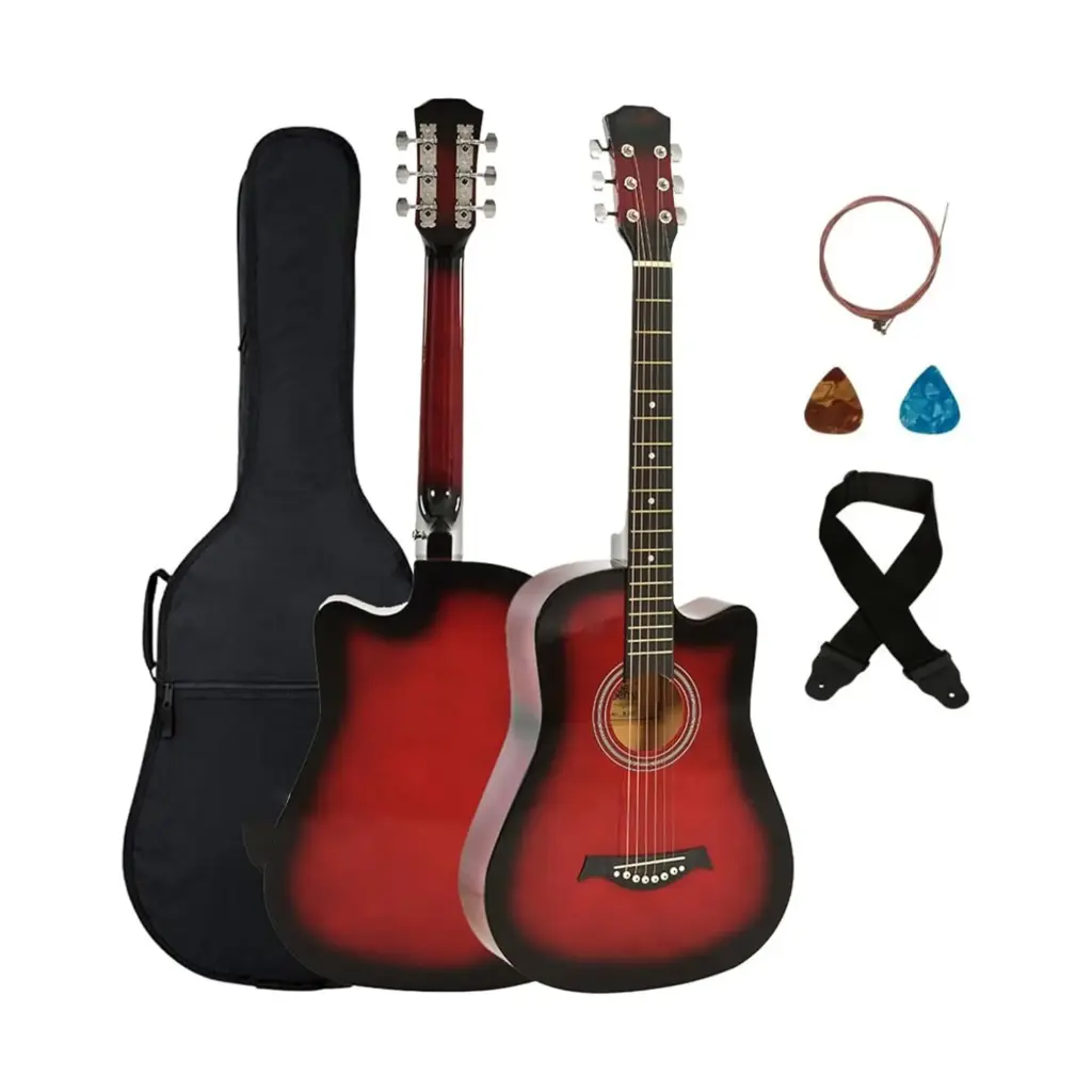 Memphis Acoustic Guitar Set – 6-String Cutaway Acoustic Guitar