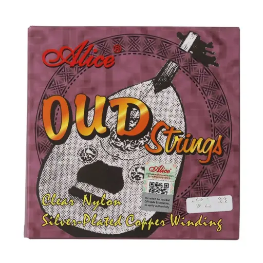 Alice Oud Strings: Clear Nylon and Silver-Plated Copper Winding
