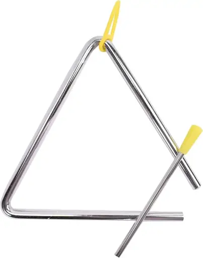 Hand Percussion Triangle 6" Musical Steel Triangle with Striker 